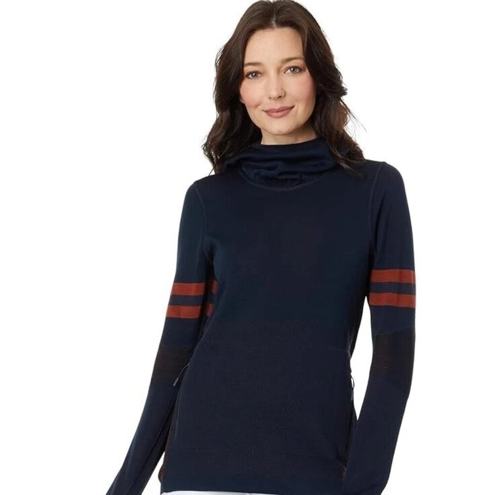 SmartWool Intraknit Tech Pullover Hoodie Womens Small - Retail $175.00 Deep Navy